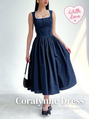 With Love The Brand | CORALYNN DRESS | Dress Wanita | Dress Panjang | Dress Putih | Dress Pesta